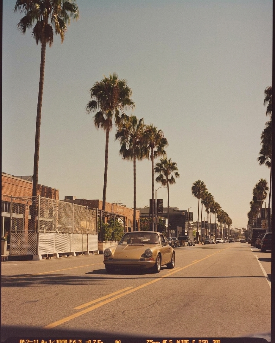A vintage Porsche